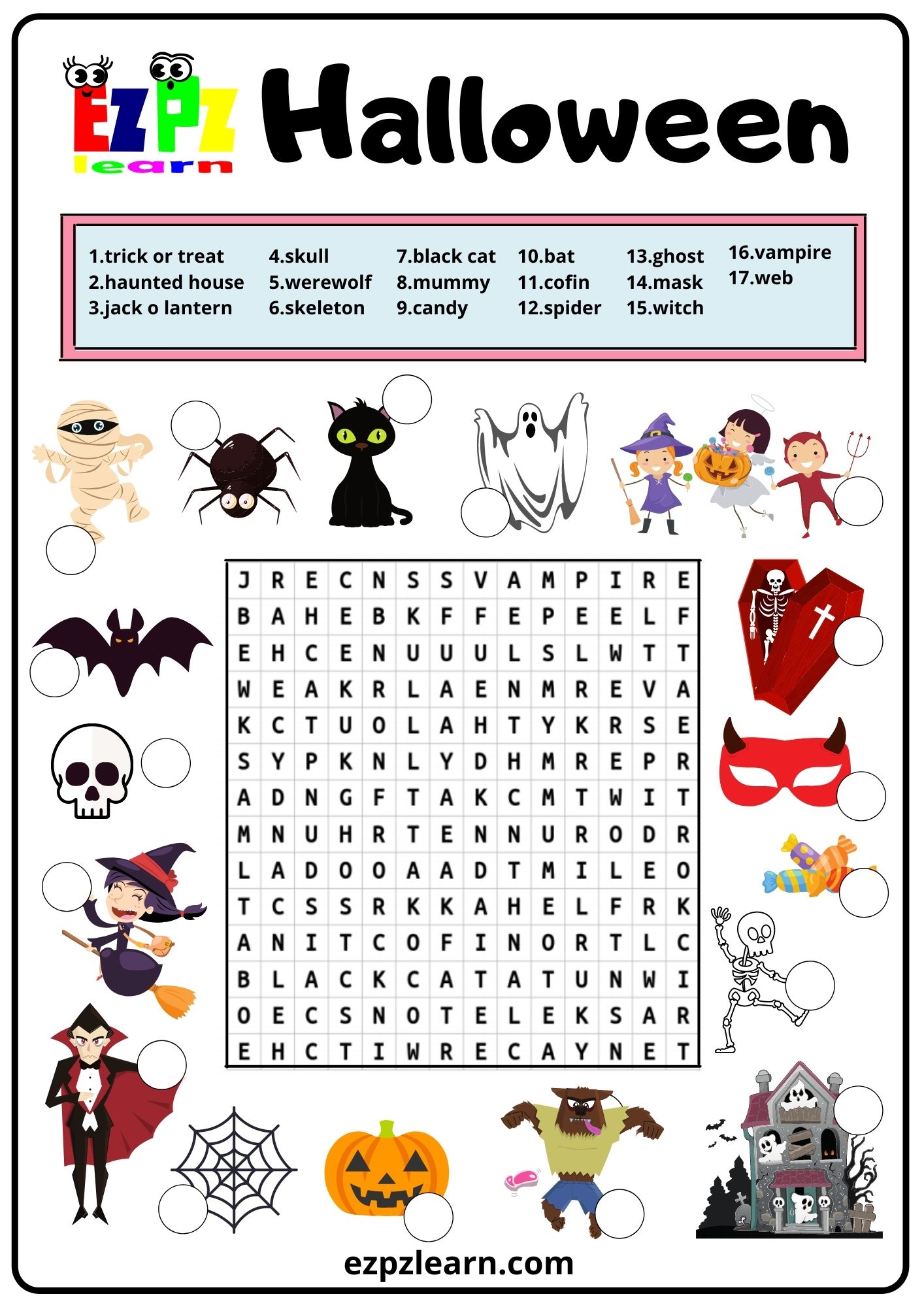 Halloween Word Search 2